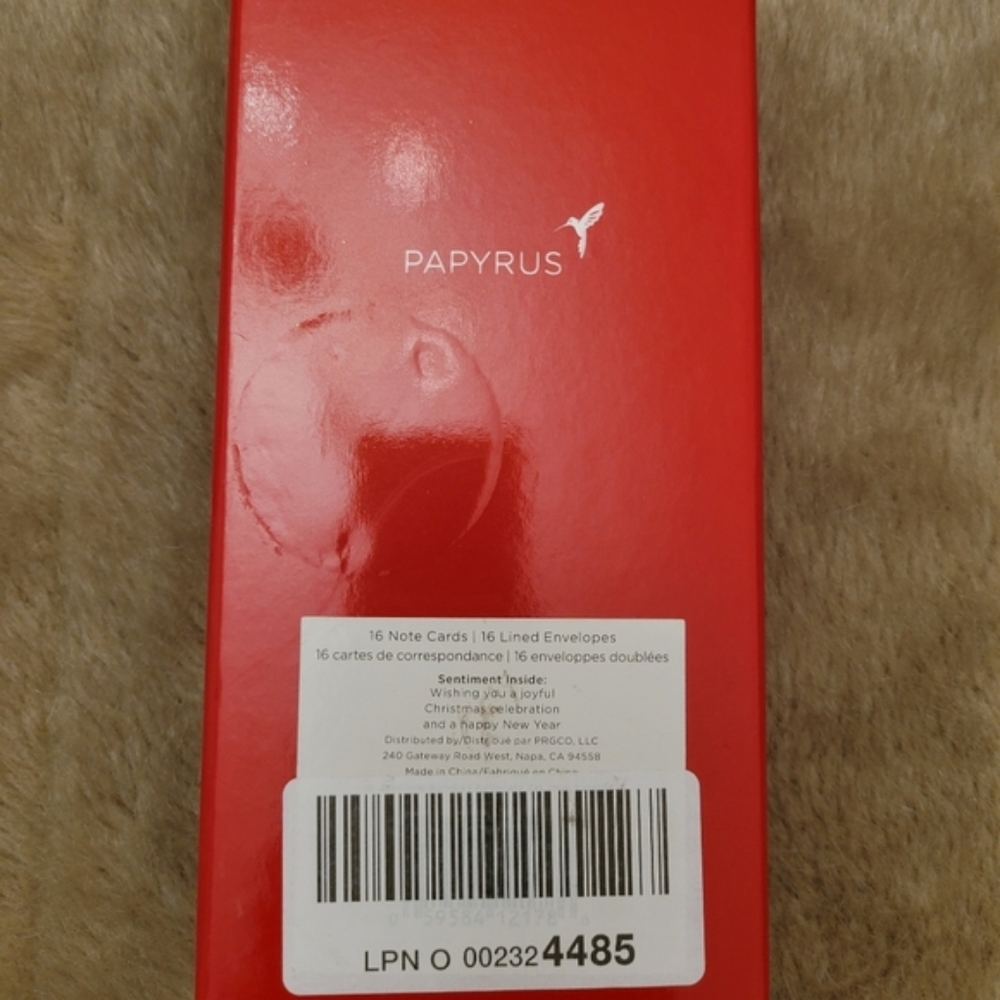 3/$24 Papyrus Holiday Glitter Cards Boxed, 16-Count - Picture 3 of 10